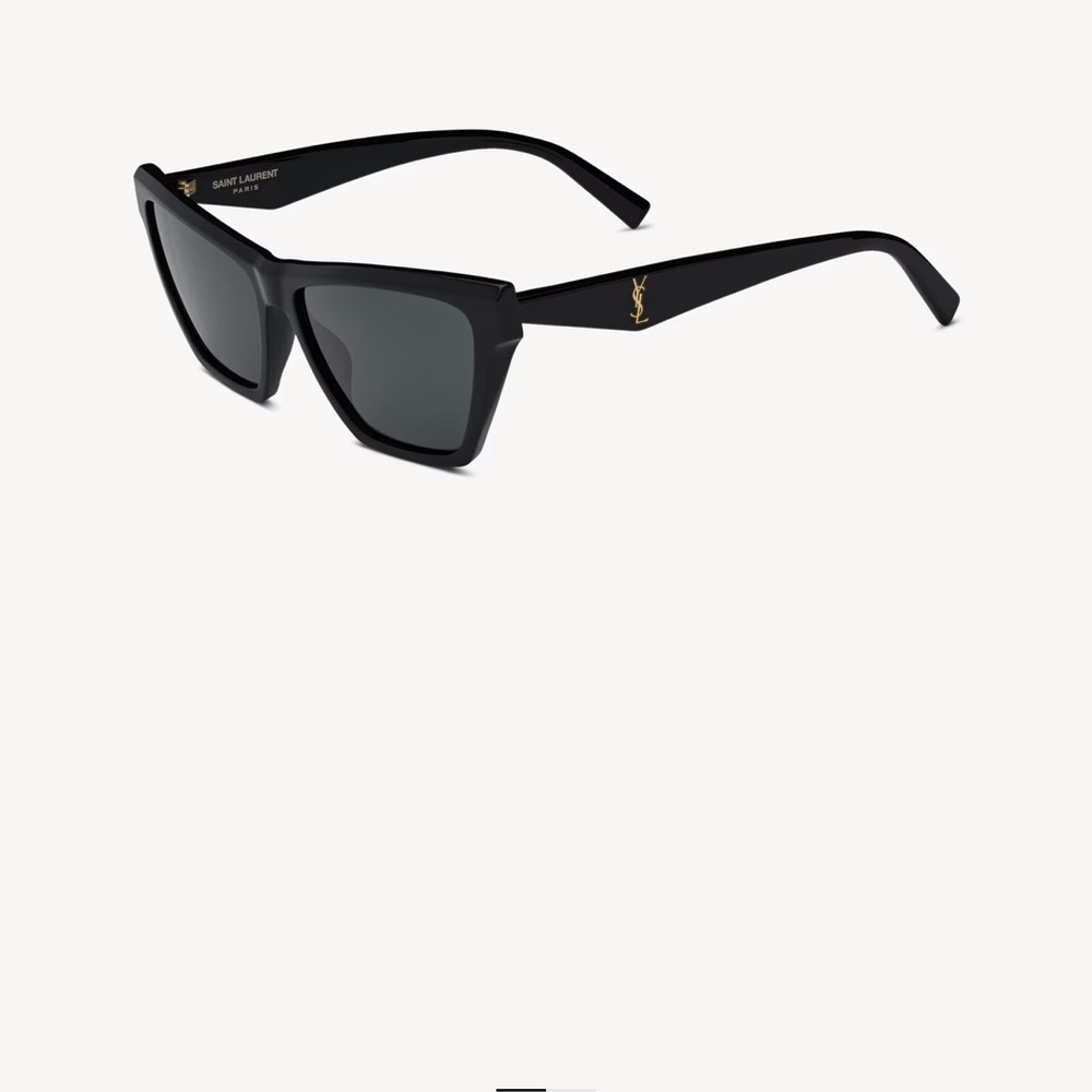 Saint Laurent Black and Gold Sunglasses